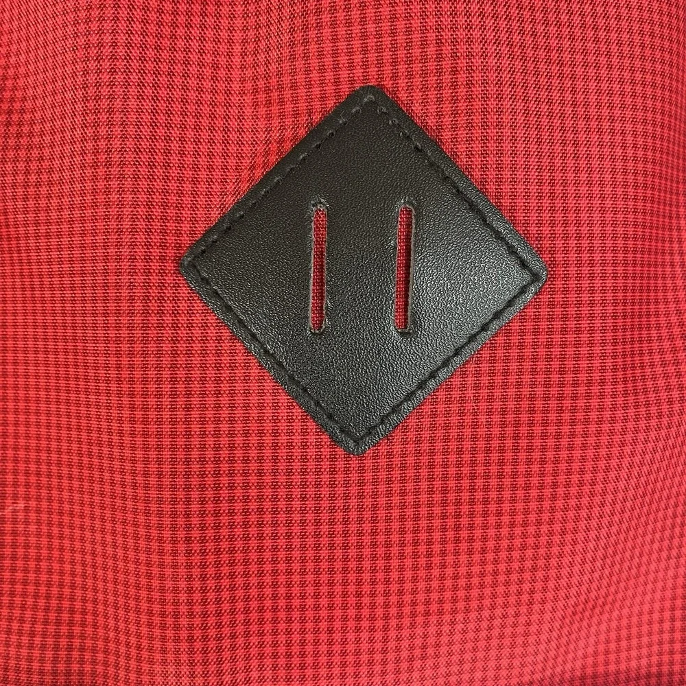 Leftfield Korean Streetwear Red Canvas Backpack Laptop Bag Pockets School Uni